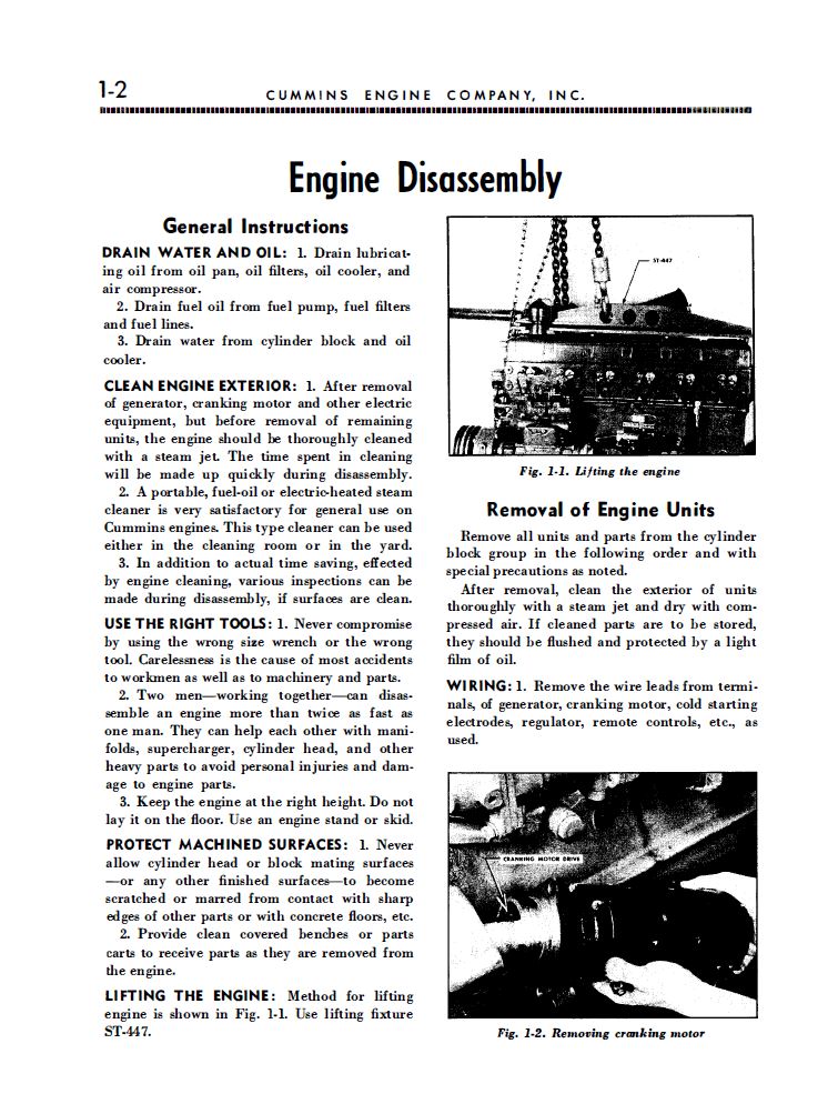 Engine disassembly
